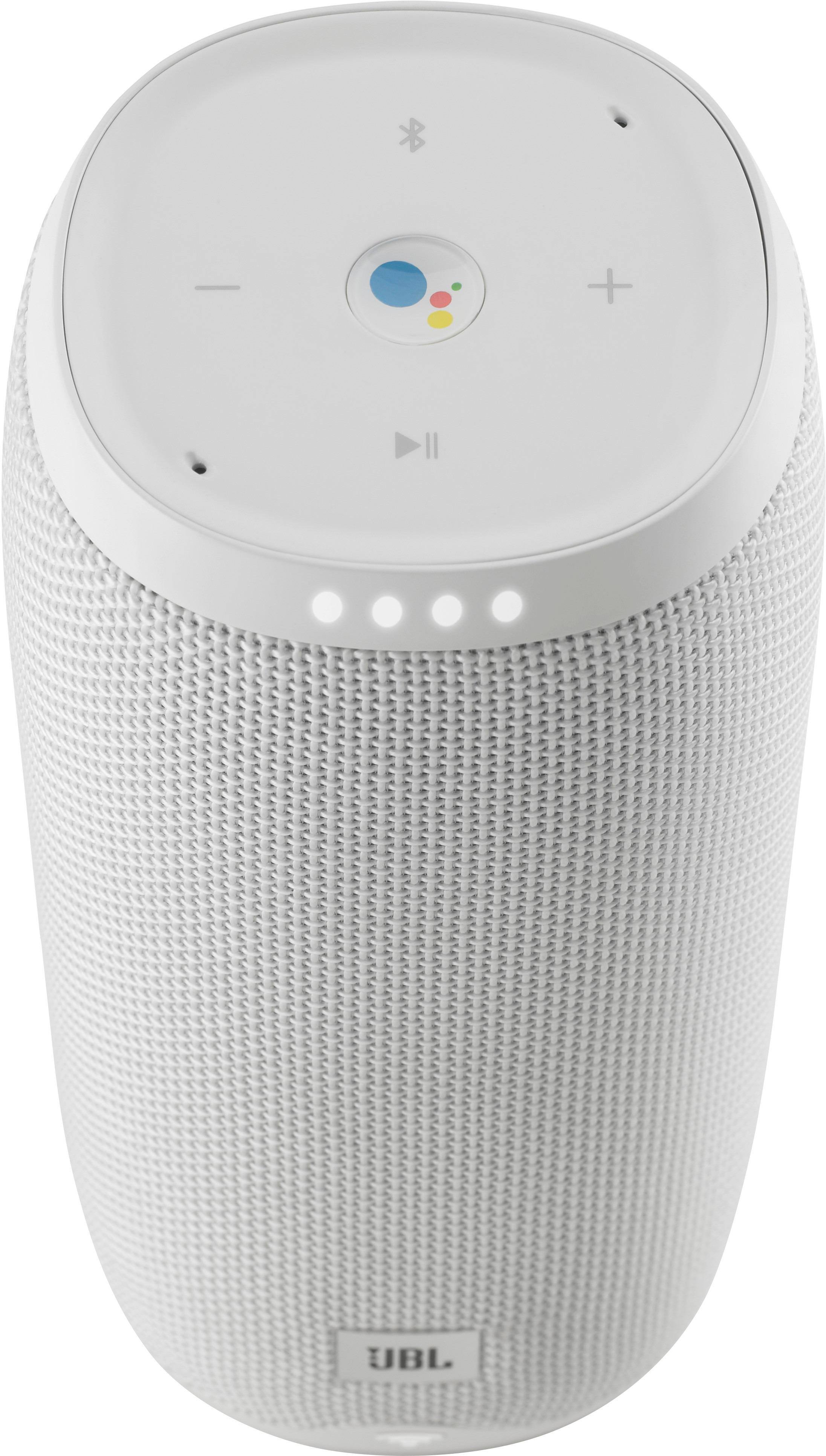 Alt View 11. JBL - LINK 20 Smart Portable Bluetooth Speaker with Google Assistant - White.