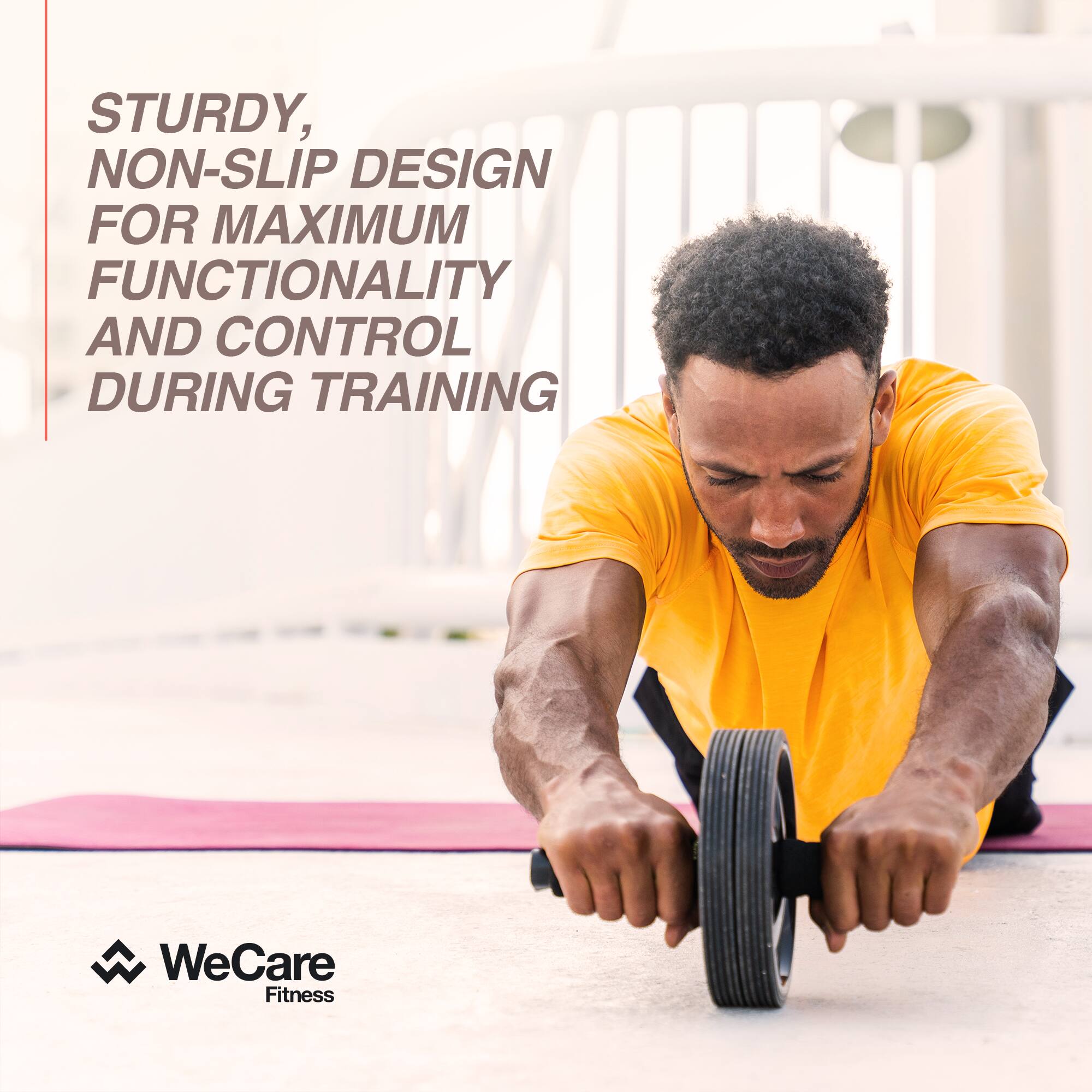 STURDY, NON-SLIP DESIGN FOR MAXIMUM FUNCTIONALITY AND CONTROL DURING TRAINING

WeCare Fitness