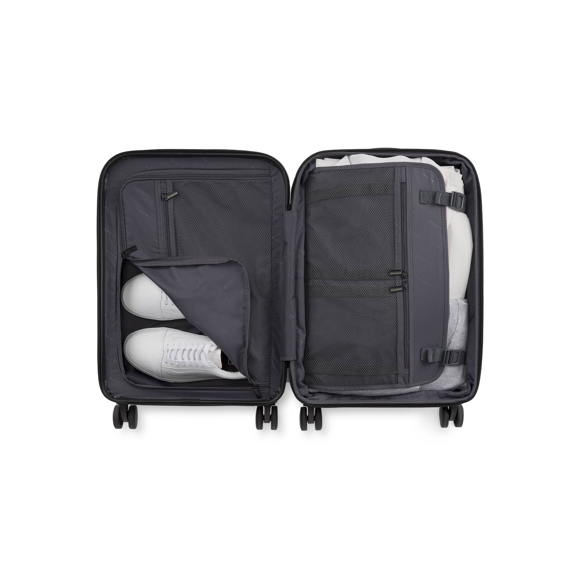 Alt View 1. Bugatti - Berlin 3 Piece Hardside Luggage Set with Expansion - Charcoal.