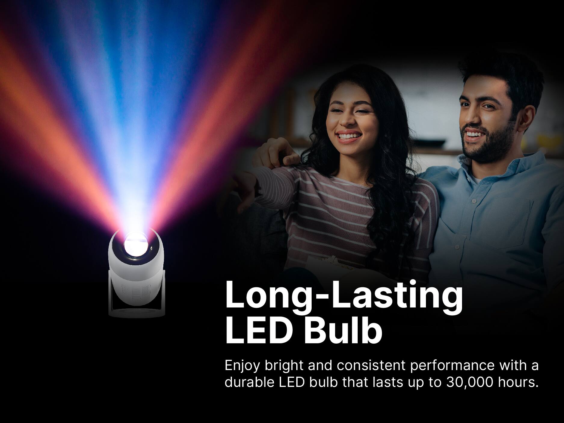 Long-Lasting LED Bulb
Enjoy bright and consistent performance with a durable LED bulb that lasts up to 30,000 hours.