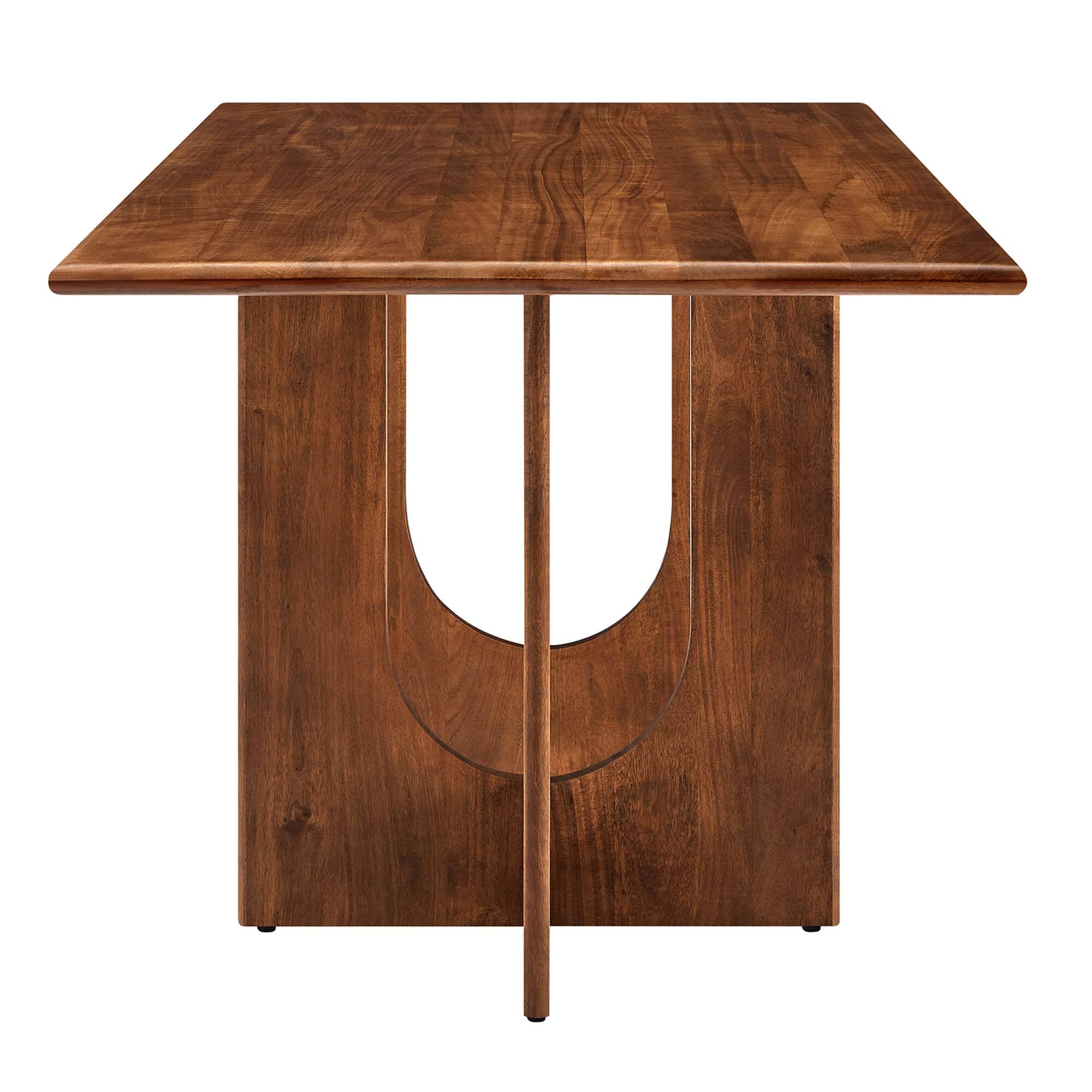Alt View 2. Modway - Rivian Rectangular 70" Wood Dining Table by Modway - Walnut.