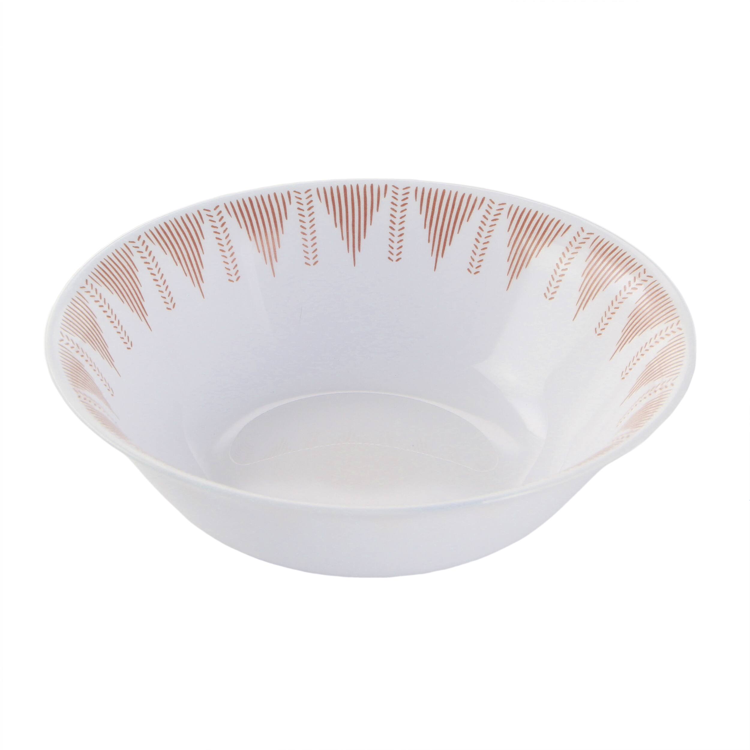 Alt View 2. Gibson - Ultra by Gibson Piper Point 12 Piece Opal Glass Dinnerware Set in White With Red Accents - White and Red.