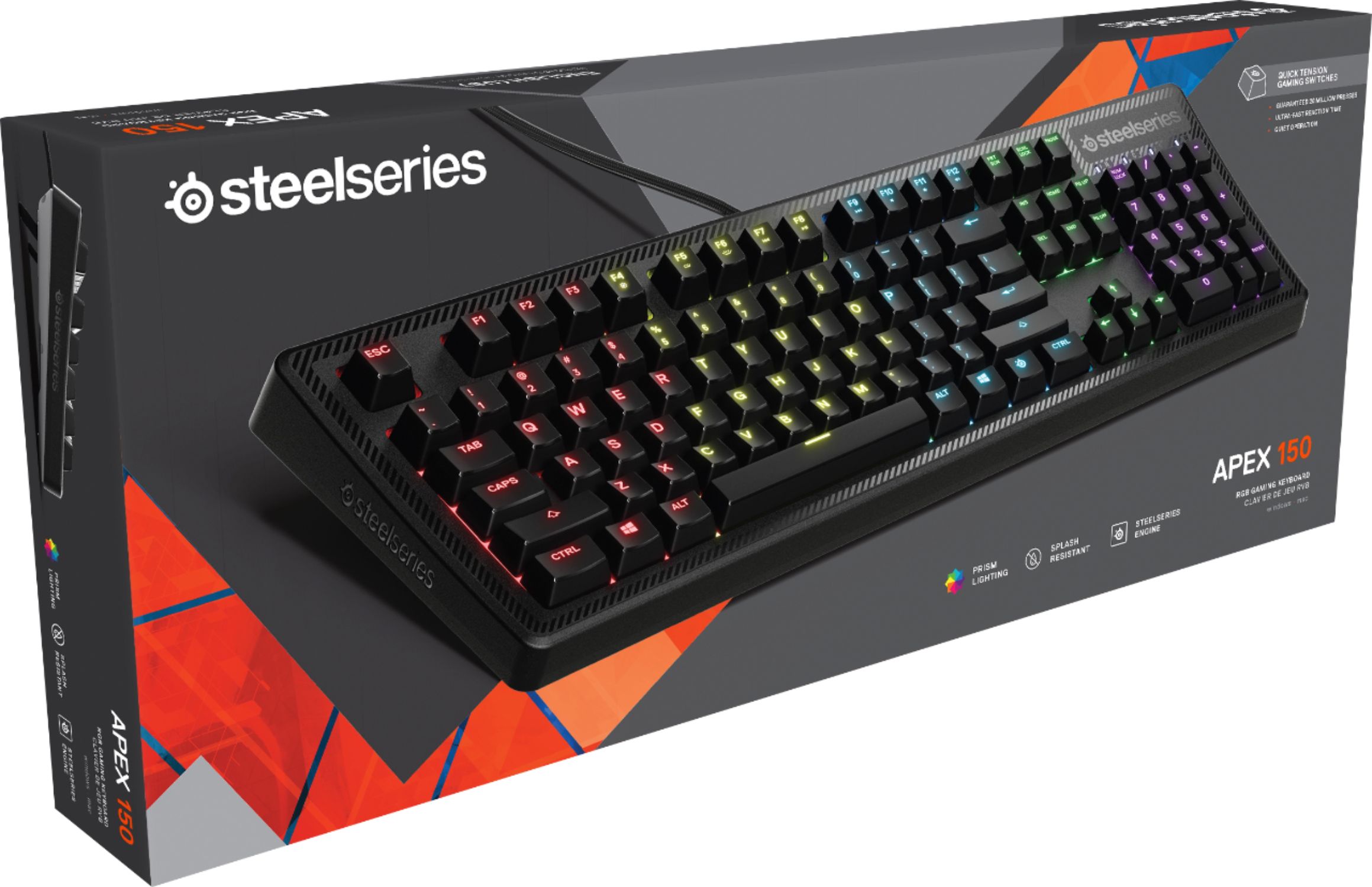 Best Buy: SteelSeries Apex 150 Wired Membrane Keyboard with RGB Backlighting 64666