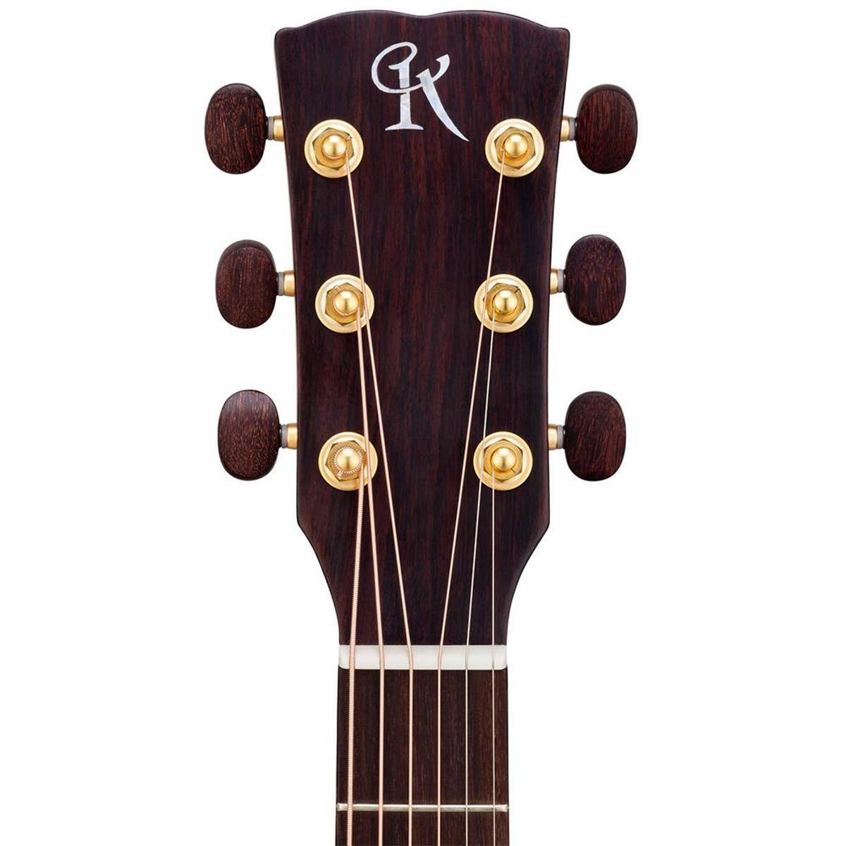 Alt View 4. Kremona - Kremona Steel String Series M20 D-Style Acoustic Electric Guitar with Hardshell Case, Rosewood Fingerboard.