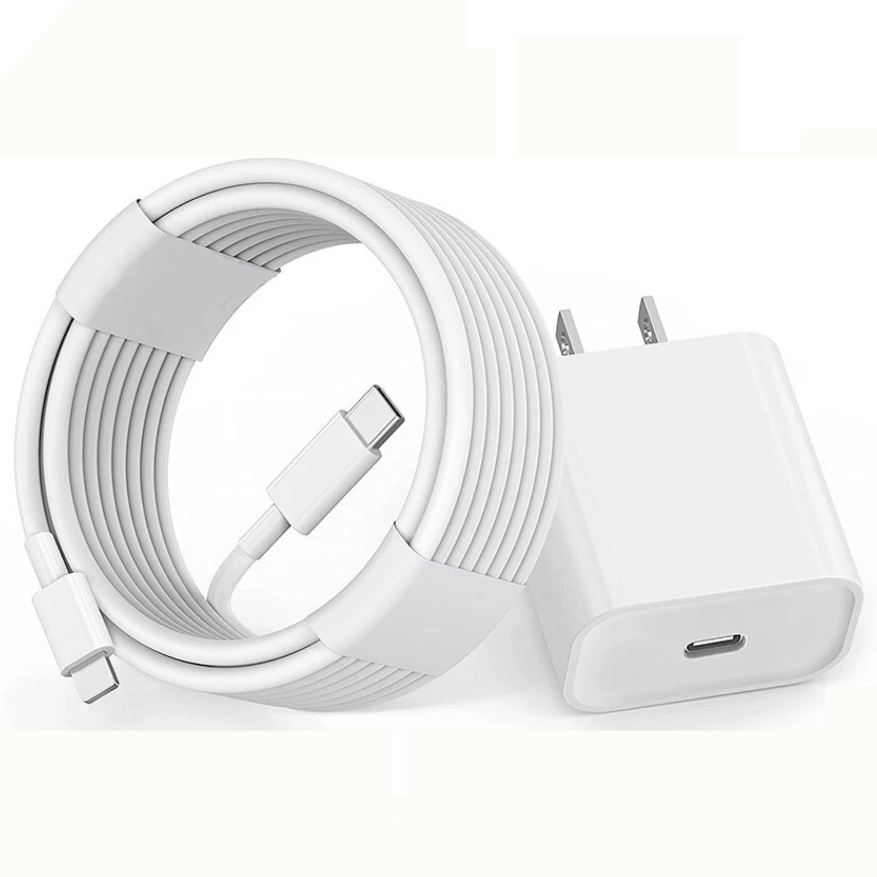Kitcheniva - Premium USB-C to iPhone 20W PD Fast Charging Cable And Wall Charger For IPhone 13 Series 6Ft Pack 2