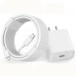 Kitcheniva - Premium USB-C to iPhone 20W PD Fast Charging Cable And Wall Charger For IPhone 14 Series 6Ft Pack 2