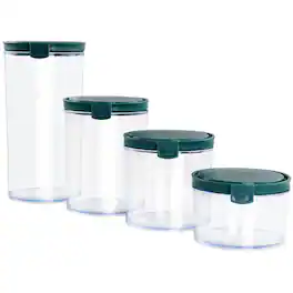 Spice By Tia Mowry - Spicy Thyme 4 Piece Plastic Storage Set in Teal - Blue