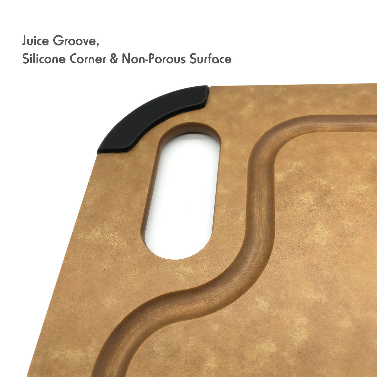 Juice Groove, Silicone Corner & Non-Porous Surface