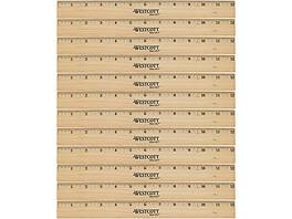Westcott - 12" Scale Wood Ruler, 12/Pack - Beige