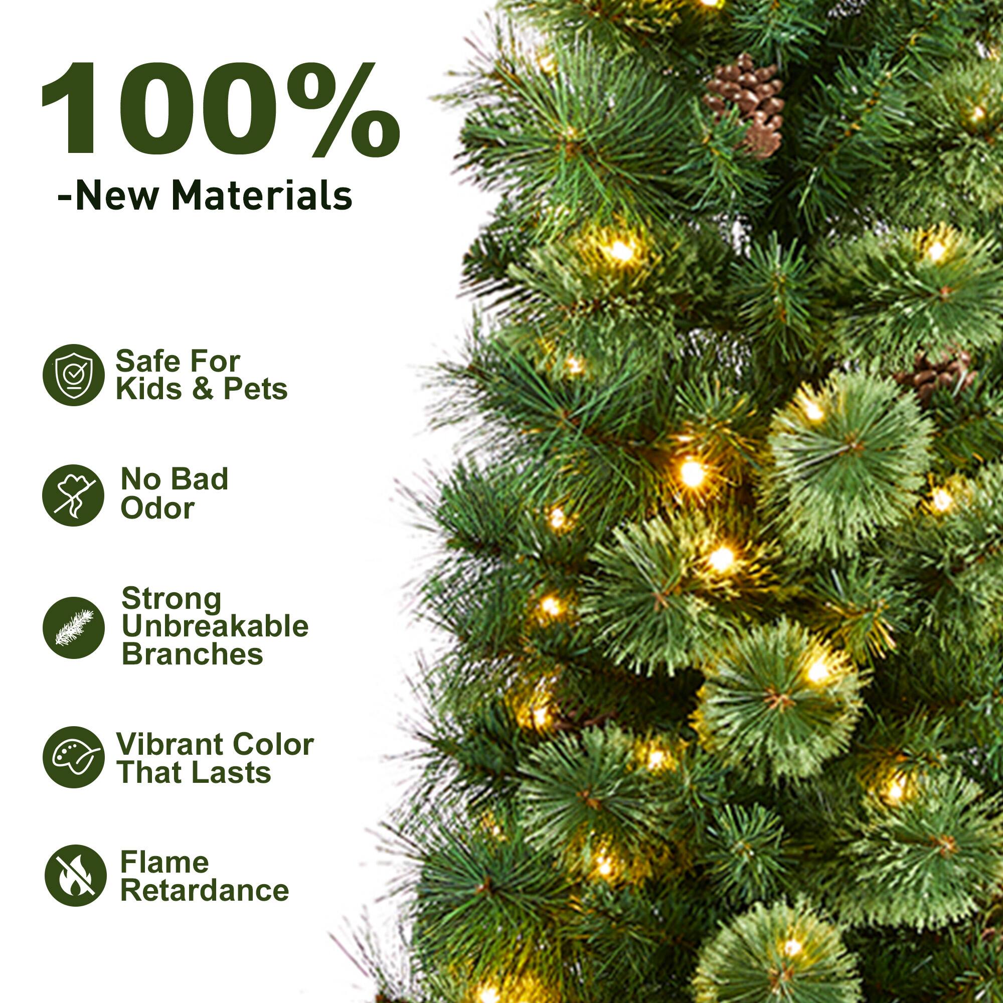 100% - New Materials
Safe For Kids & Pets
No Bad Odor
Strong Unbreakable Branches
Vibrant Color That Lasts
Flame Retardance