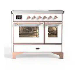 ILVE - Majestic II 40 inch Induction Range with 6 Elements ( Copper Trim) - White