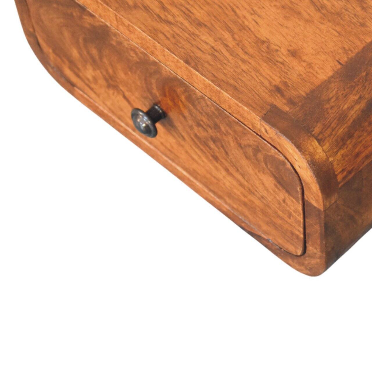 Alt View 2. Artisan Furniture - Artisan Furniture Solid Wood Avora Mini Wall-Mounted Chestnut 1 Drawer Nightstand - Chestnut.