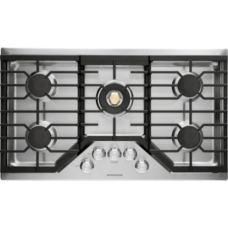 Monogram - 36" Built-In Gas Cooktop with 5 burners - Stainless Steel