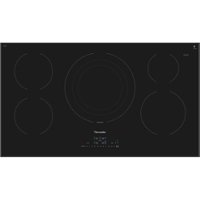 Thermador - Masterpiece Series 36" Built-In Electric Induction Cooktop with 5 elements, Frameless - Black - Front_Zoom