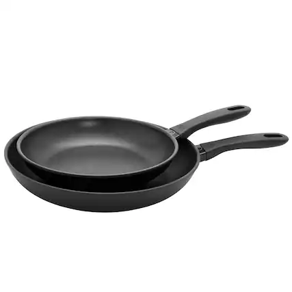 Front. Ballarini - BALLARINI Avola by HENCKELS 2-pc Aluminum Nonstick Fry Pan Set - Black.