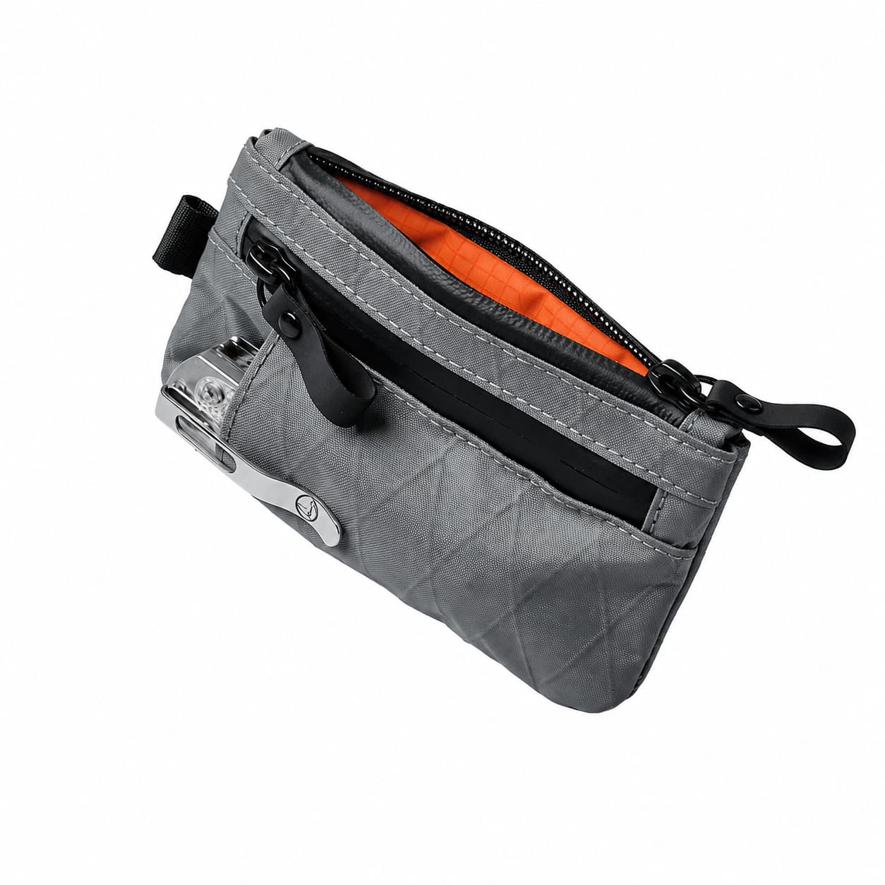 ALPAKA - Zip Pouch Pro - Minimalism Zipper Wallet - RFID Blocking, ID Card Holder,Men’s Wallet with Multi-tool Slot - Slate Grey X-Pac X21