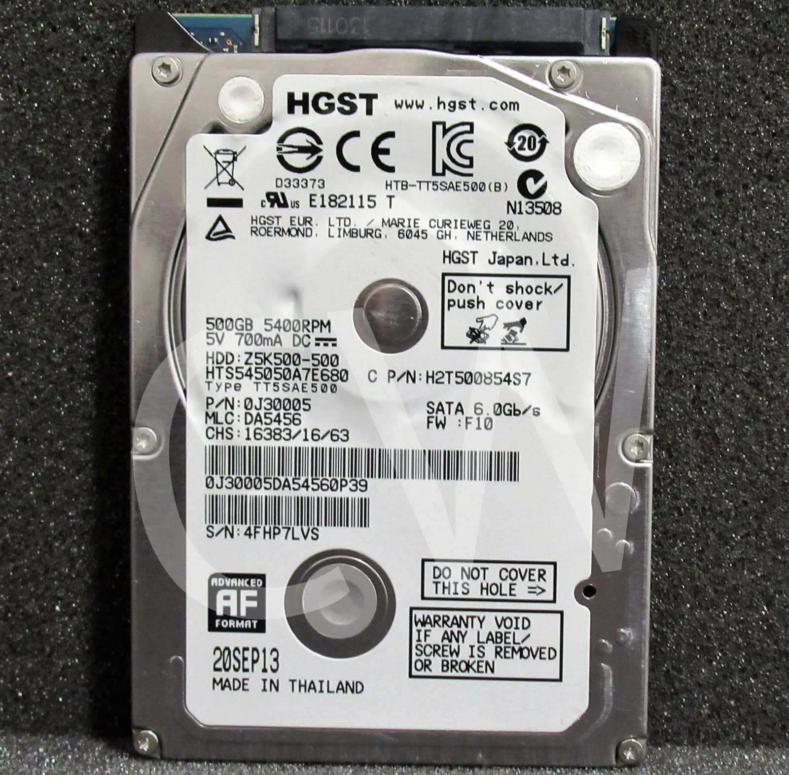 Hitachi - HTS545050A7E680 0J30005 500GB 5400RPM 6Gbps 2.5"SATA LaptopHDD HardDrive
