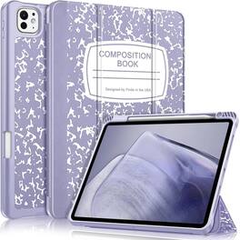 Kitcheniva - Lightweight Slim Case For iPad Pro 11 Inch M4 2024 Flexible TPU Cover - Lilac And White