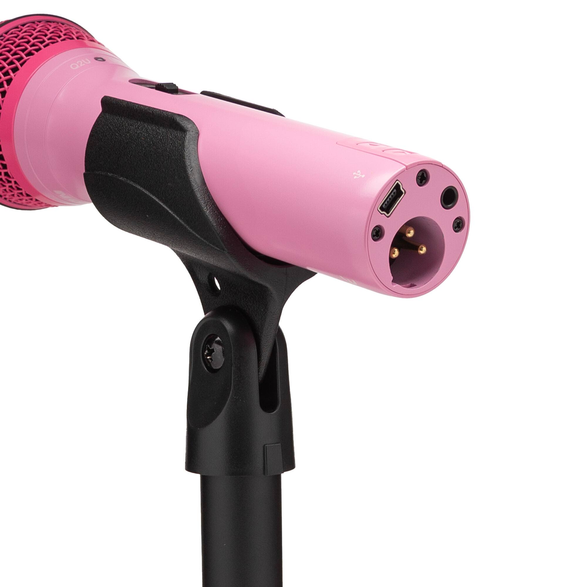 Back. Samson - Samson Q2U Handheld Dynamic USB Microphone Recording and Podcasting Pack (Pink).