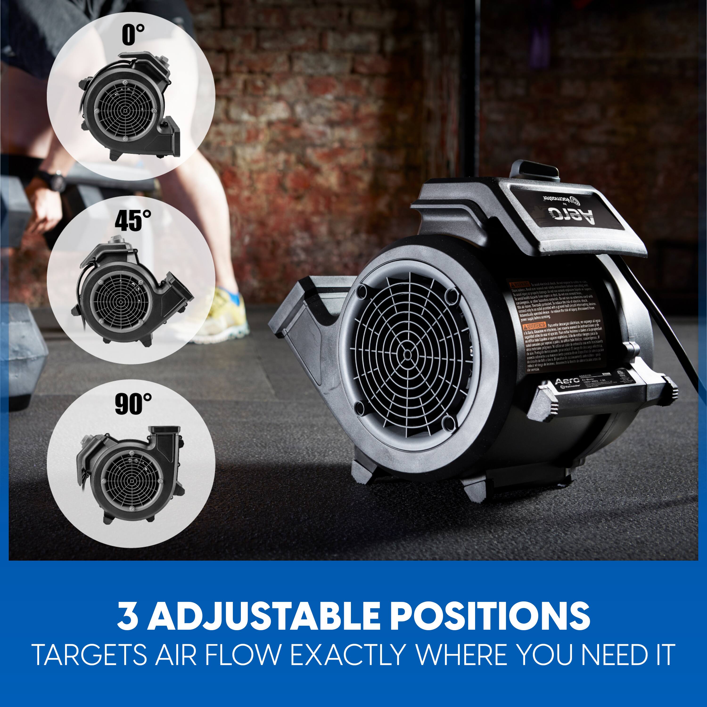 0°  
45°  
90°  

Aero  
Aero  

3 ADJUSTABLE POSITIONS  
TARGETS AIR FLOW EXACTLY WHERE YOU NEED IT