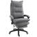 Front. Vinsetto - 360° Swivel Executive Home Office Chair Adjustable Height Linen Style Fabric Recliner with Retractable Footrest - Grey.