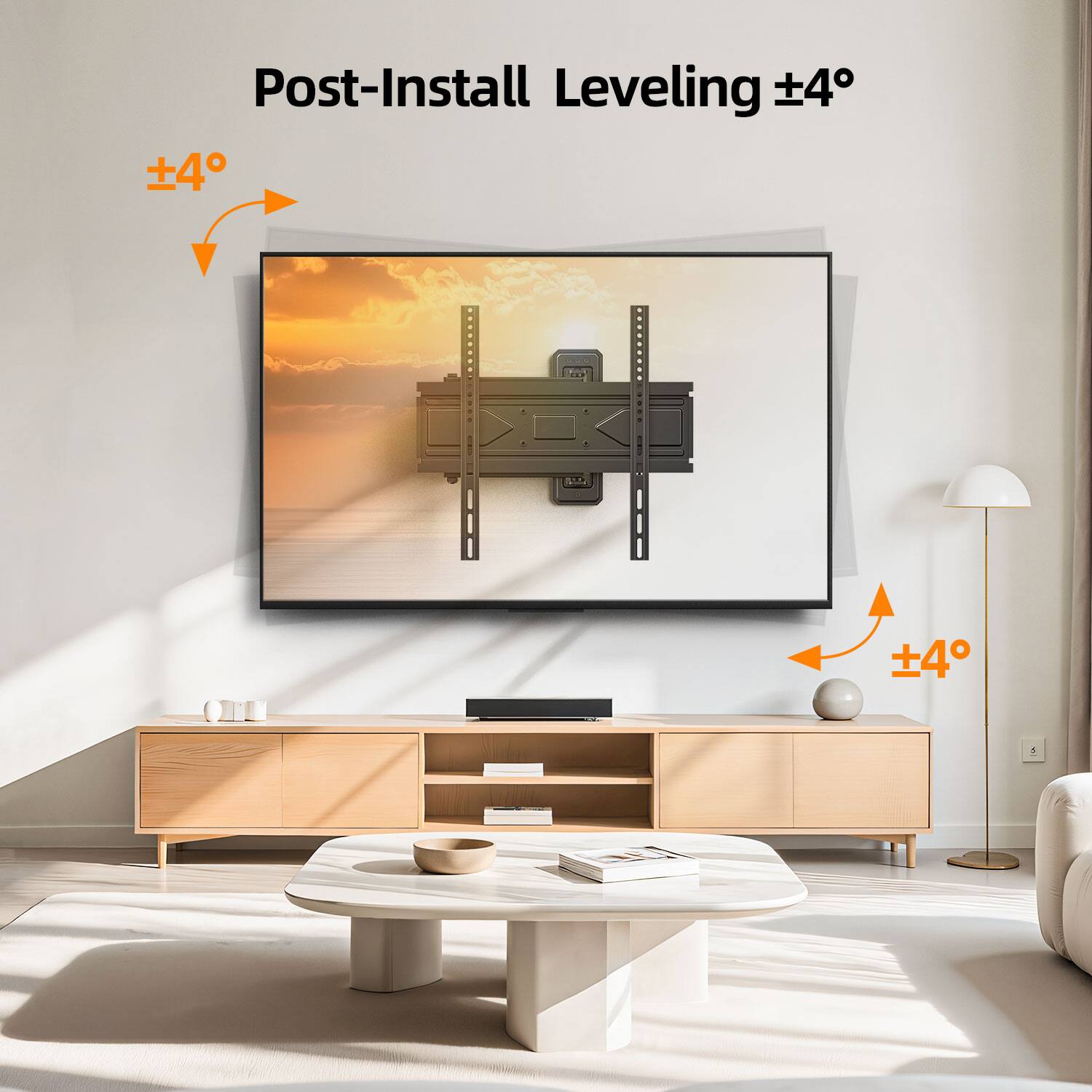 Post-Install Leveling ±4° ±4° ±4°