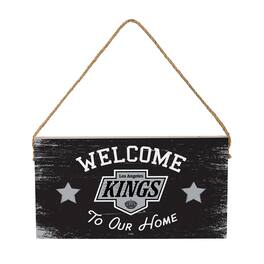 Evergreen Enterprises - Los Angeles Kings 6" x 11" Welcome Home Wood Wall Sign with Rope Hanger - Multicolor