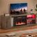 Left. Pinmoco - Pinmoco - TV Stand with Electric Fireplace LED TV Console Fits TVs up to 70 inch with Cabinet & Shelves - Gray.