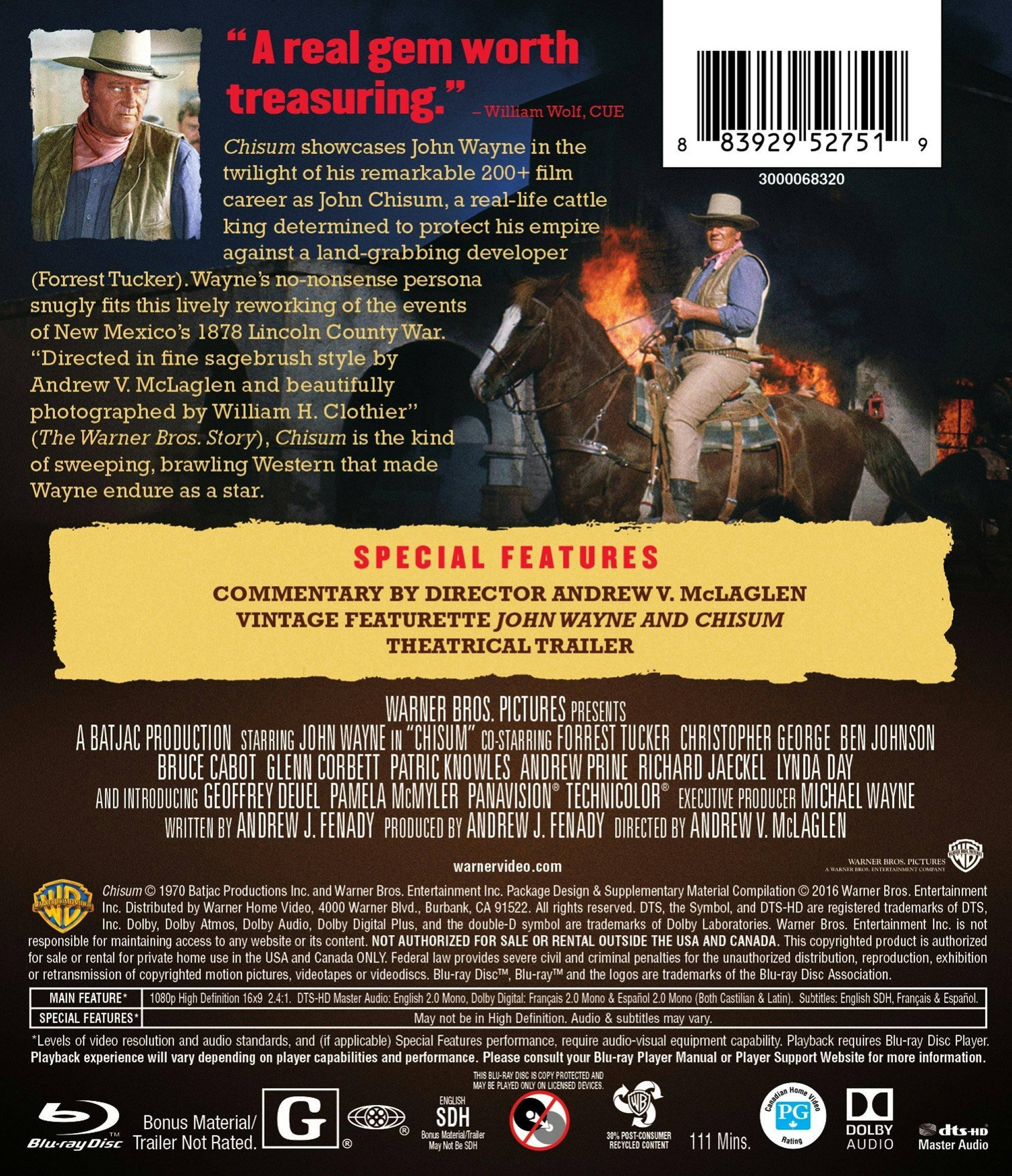Back. Chisum [Blu-ray].