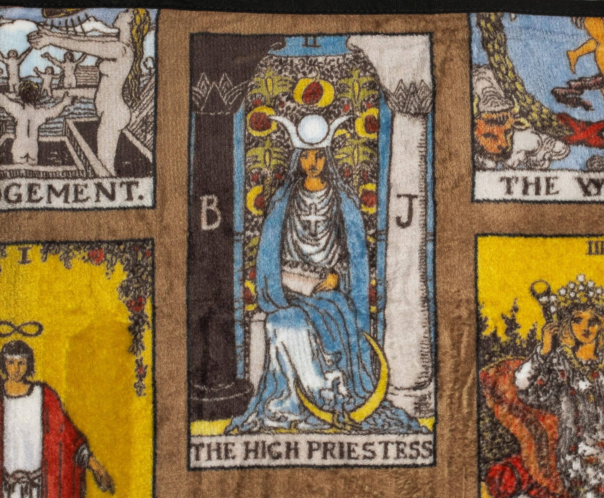 Sure, here is the corrected and grouped text from the image:

- THE HIGH PRIESTESS
- THE WHEEL OF FORTUNE
- THE HANGED MAN
