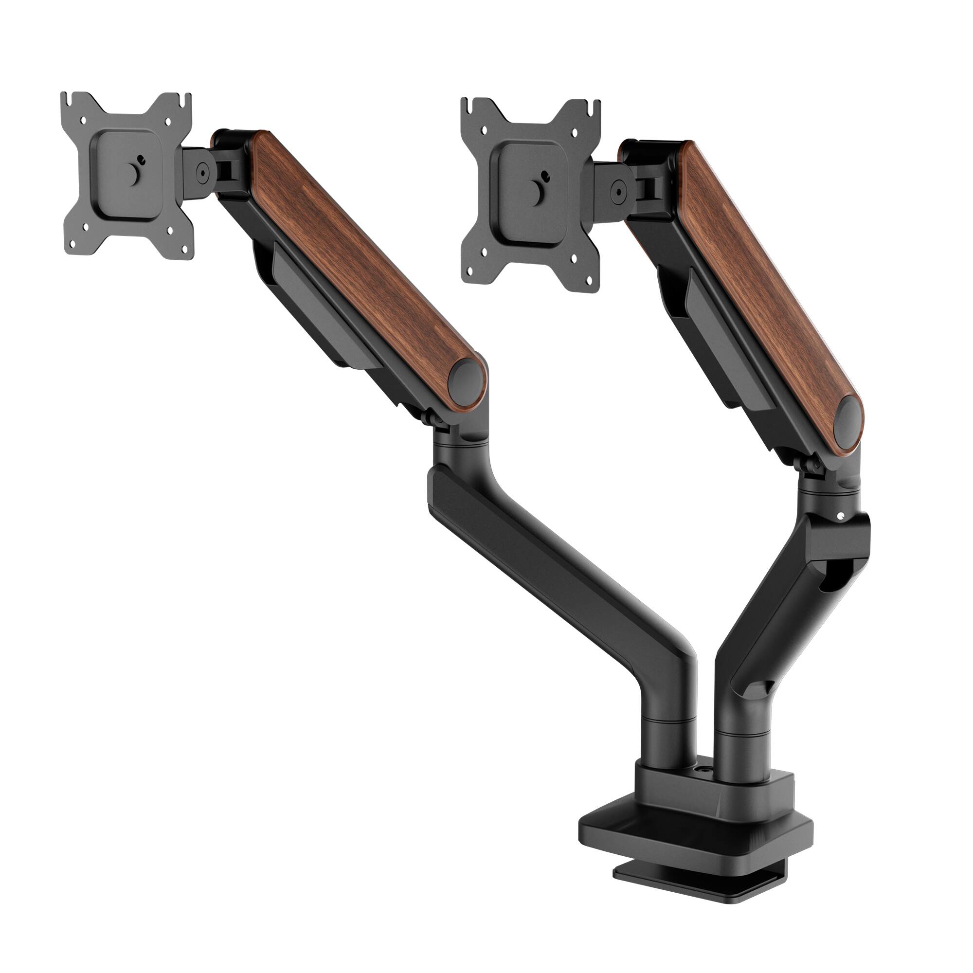 Front. FlexiSpot - MA9 Premium Dual Monitor Arm for 17"-49" Monitors - Black.