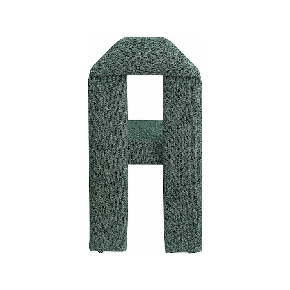 Alt View 3. Meridian Furniture - Bennett Green Boucle Fabric Dining Chair, Set of 2 - Green.