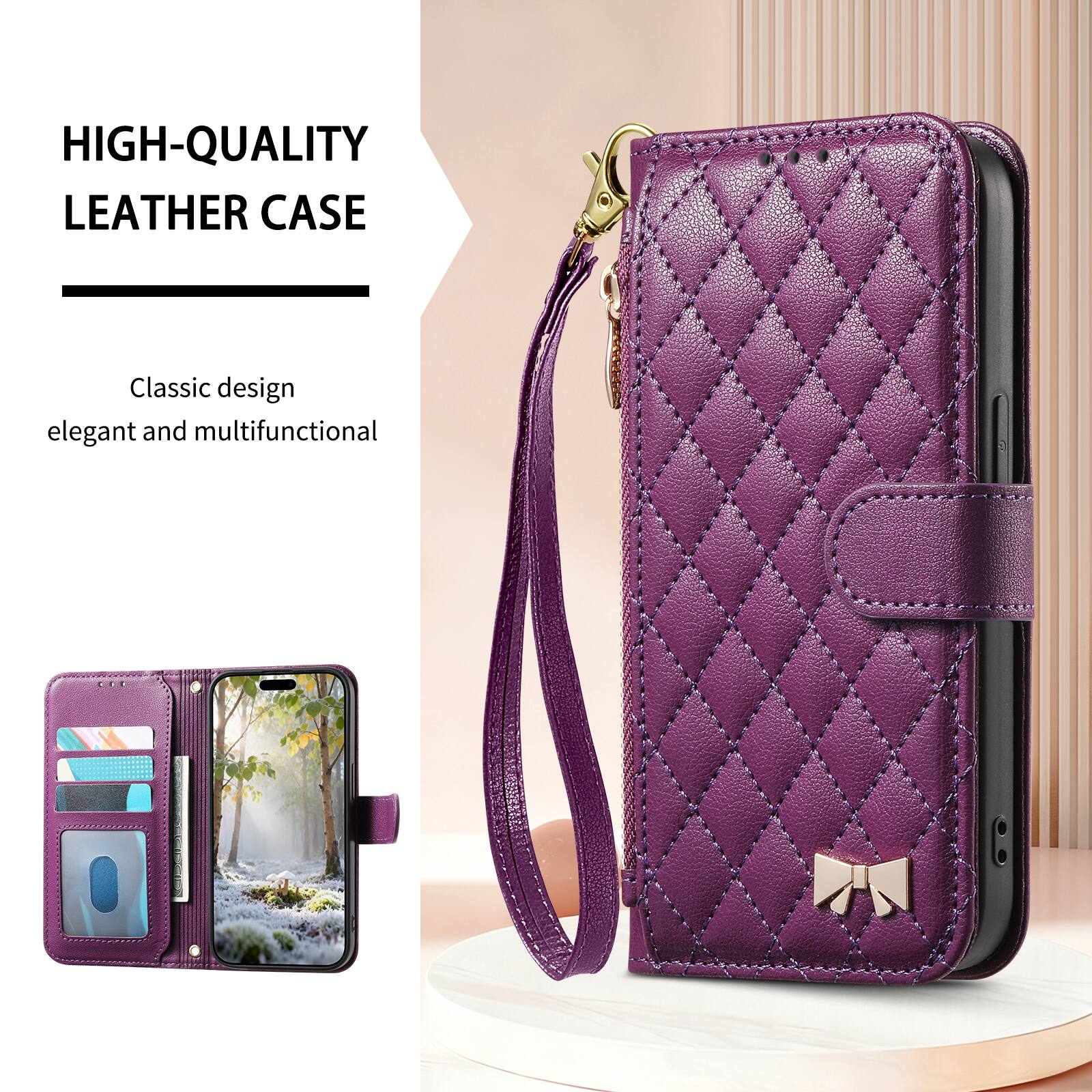HIGH-QUALITY LEATHER CASE

Classic design elegant and multifunctional