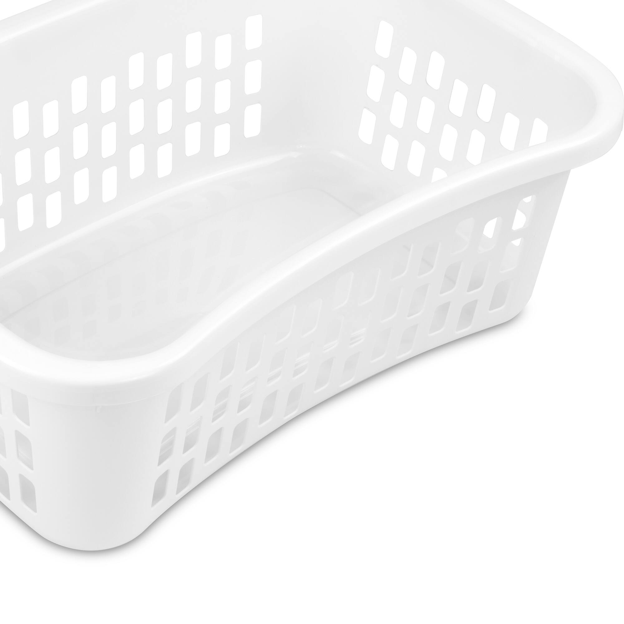 Alt View 4. Sterilite - Sterilite HipHold Laundry Basket, 1.5 Bushel Plastic Hamper, White, 6 Pack - White.