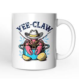 OrnamentallyYou - Crawfish Yee-Claw Western Cowboy Mug, Summer Boil Season Gift for Fish - White