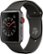 Angle Zoom. Apple Watch Series 3 (GPS + Cellular) 42mm Space Gray Aluminum Case with Gray Sport Band - Space Gray Aluminum.