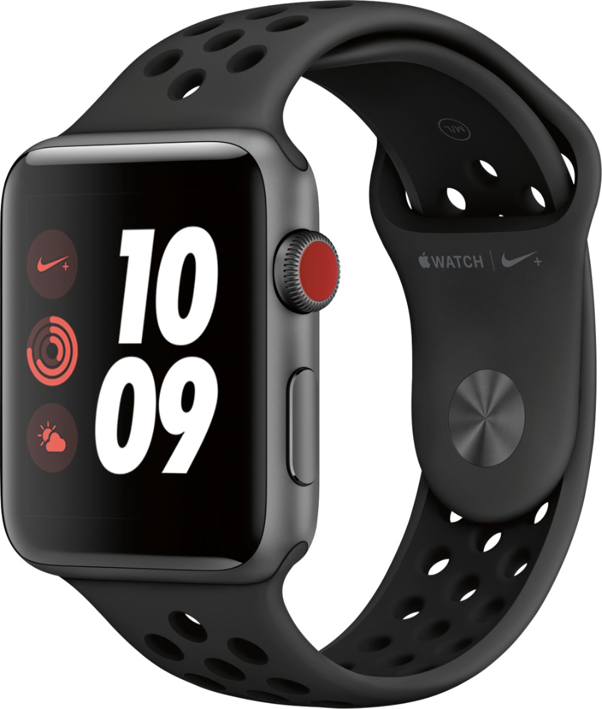 Best Buy: Apple Watch Nike+ Series 3 (GPS + Cellular) 42mm Space Gray  Aluminum Case with Anthracite/Black Nike Sport Band Space Gray Aluminum  MQLD2LL/A