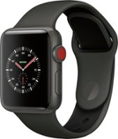 Apple Watch Edition (GPS + Cellular) 38mm Ceramic Case with Gray/Black Sport Band - Gray Ceramic - Angle_Zoom