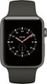 Alt View Zoom 11. Apple Watch Edition (GPS + Cellular) 42mm Gray Ceramic Case with Gray/Black Sport Band - Gray Ceramic.