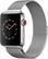 Angle. Apple - Apple Watch Series 3 (GPS + Cellular), 42mm Stainless Steel Case with Milanese Loop - Stainless Steel.
