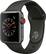 Angle. Apple - Apple Watch Series 3 (GPS + Cellular) 38mm Space Gray Aluminum Case with Gray Sport Band - Space Gray Aluminum.