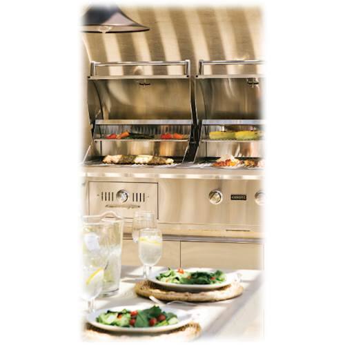 Alt View 18. Coyote - 50" Liquid Propane/Charcoal Hybrid Grill - Stainless Steel.