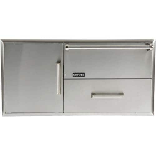 Coyote - Warming Drawer and Access Doors Combo - Stainless Steel - Front_Zoom