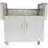 Angle. Coyote - 36" Charcoal Grill Cart - Stainless Steel.
