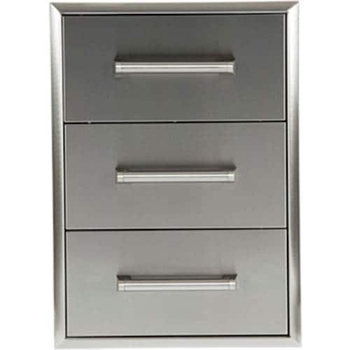 Coyote - Three-Drawer Cabinet - Stainless Steel - Front_Zoom