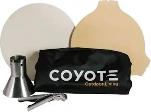 Angle. Coyote - Asado Cooker Accessory Bundle - Silver.