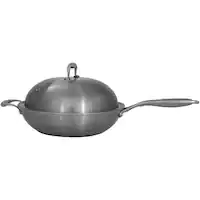 Coyote - 13" Wok Skillet - Stainless Steel - Angle_Zoom