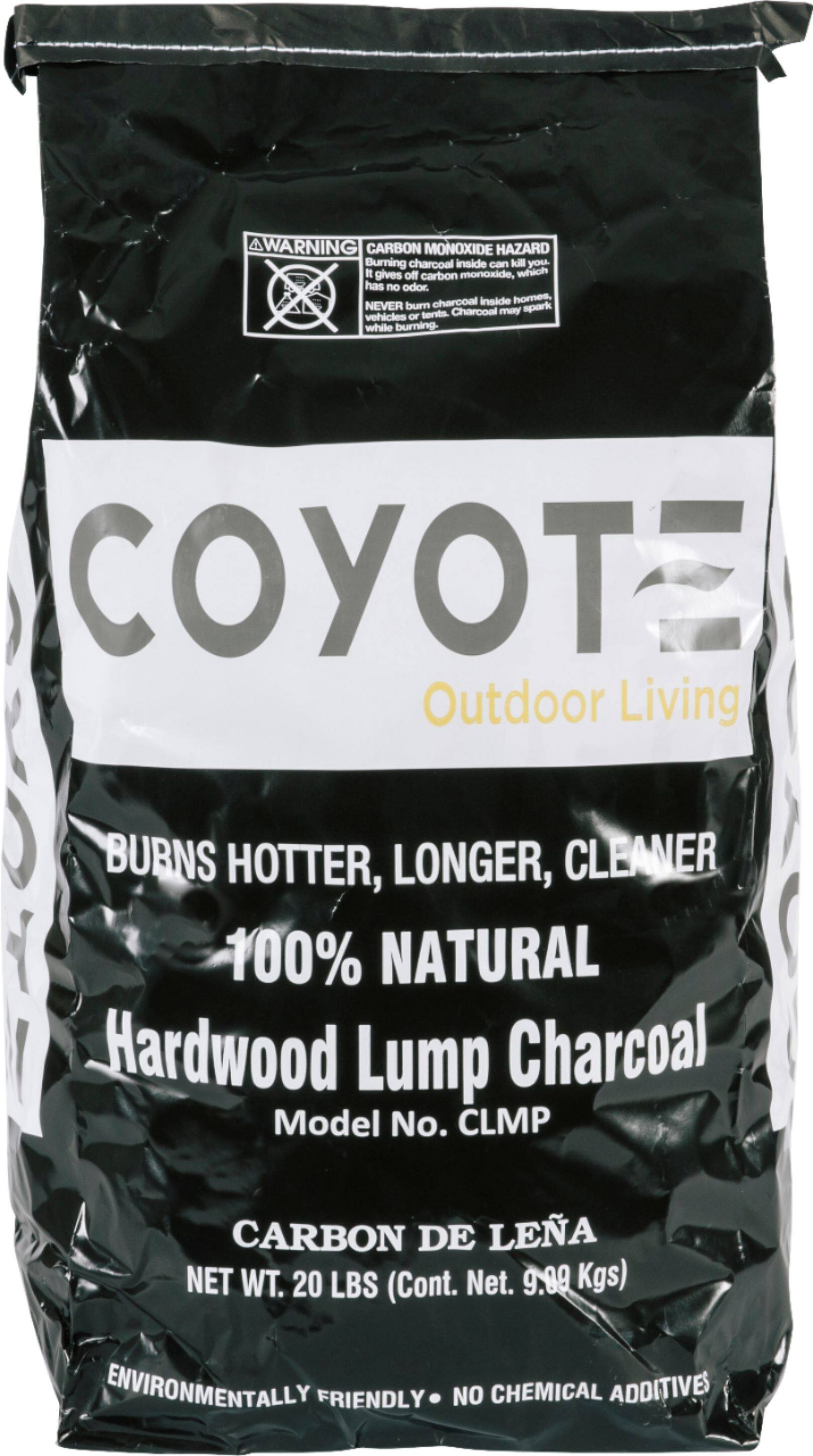 Angle. Coyote - Hardwood Lump Charcoal - Black.