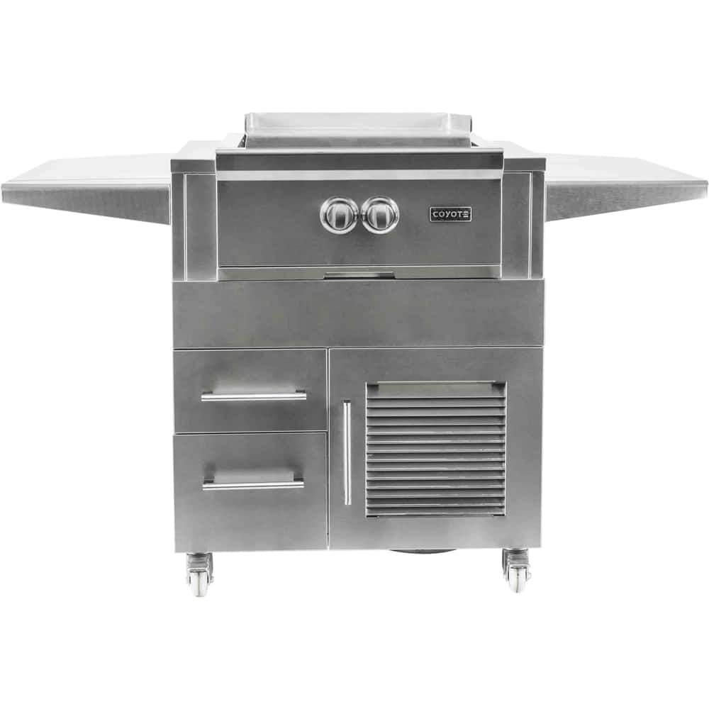 Alt View 11. Coyote - 24" Side Burner - Stainless steel.