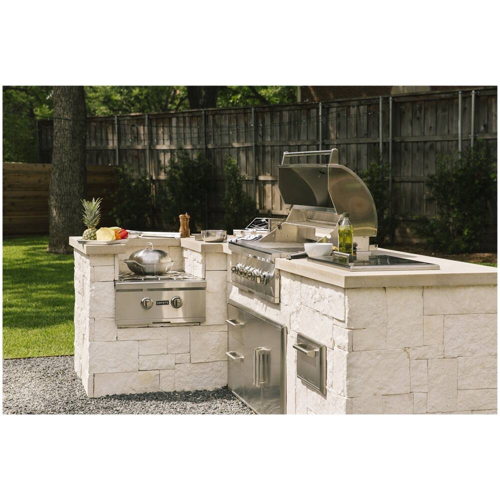 Alt View 12. Coyote - 24" Side Burner - Stainless steel.